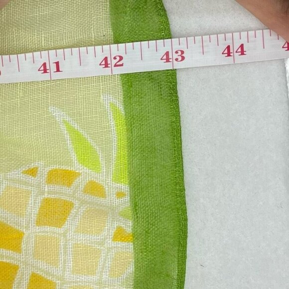 Chico's Square Scarf OS Yellow Penny Pineapple Scarves Oblong Multifunctional - Picture 3 of 11
